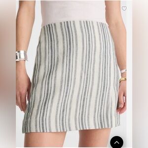 Madewell striped linen mini skirt